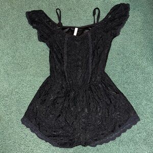 Xhilaration Black Lace Romper